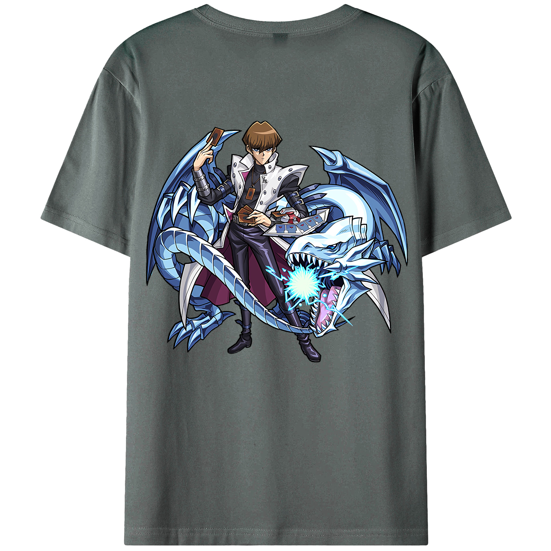 （画像用） 遊☆戯☆王 Yu-Gi-Oh! 綿100％ メンズ半袖Tシャツ（バックプリント） 通気性